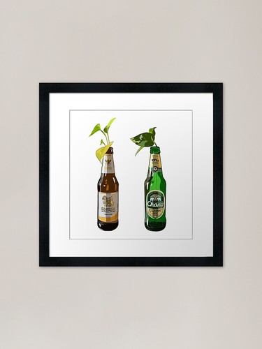 Chang und singha - singha, bierflaschen
