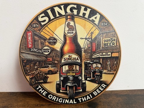Singha bier holzschild - singha,
