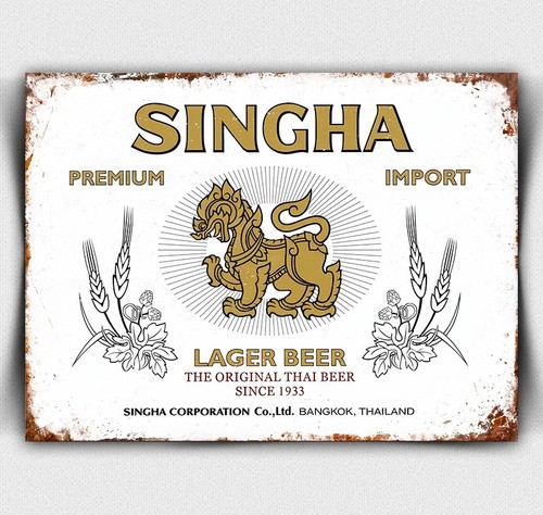Singha lager bier blechschild - singha,